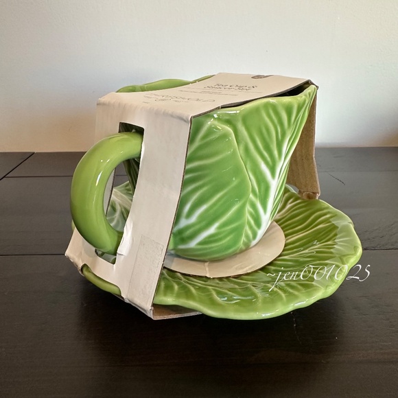 Threshold 10oz Stoneware Cabbage Easter Tea Cup and Saucer Set - Picture 4 of 6